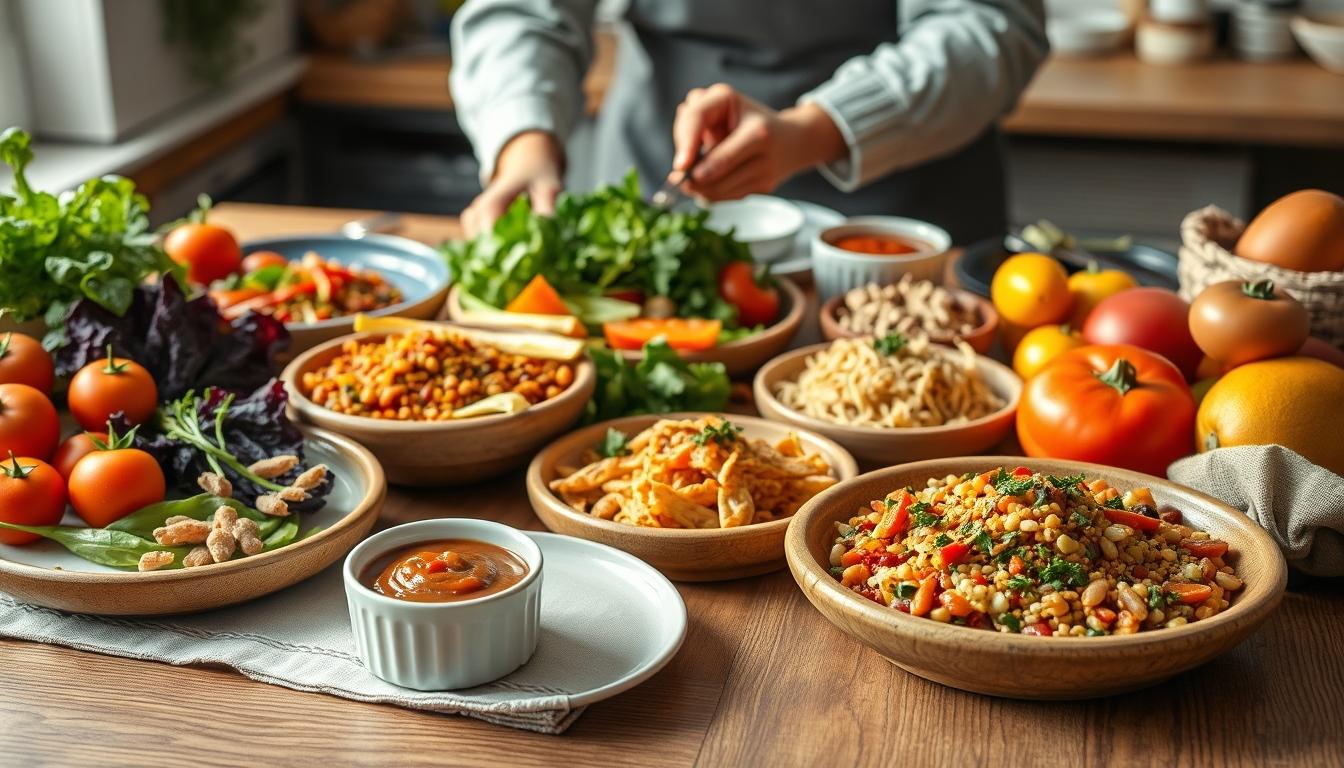 Ingredients prepared for a fast weeknight meal